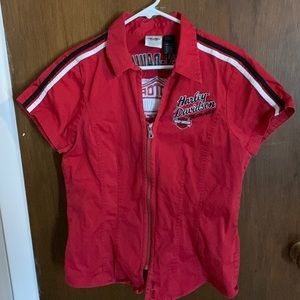Womens Harley Davidson zip up top